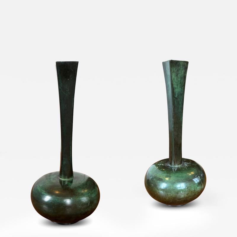  GAB Guldsmedsaktiebolaget Pair of Vases by Just Andersen