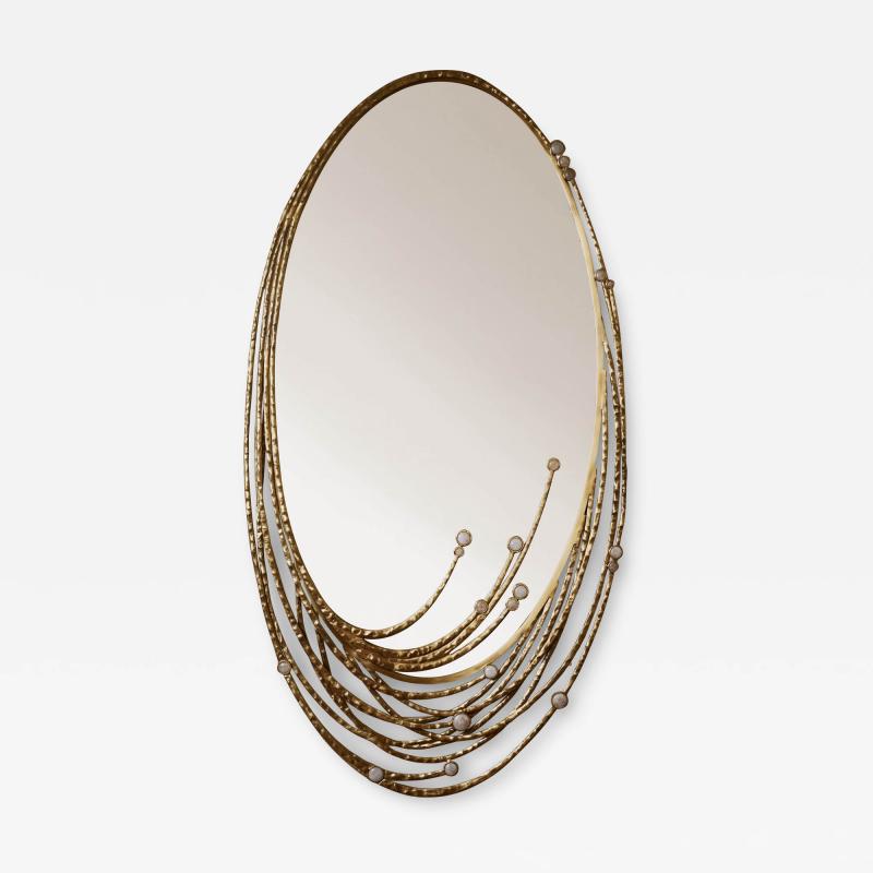  GALERIE GLUSTIN PARIS Bronze mirror by Studio Glustin