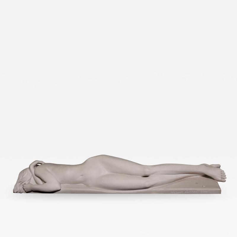  GRZEGORZ MAJKA LTD LETHARGY Phase I Hand Crafted White Polished Marble Sculpture