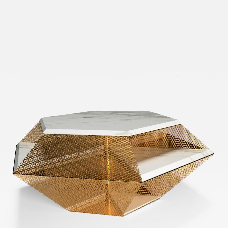  GRZEGORZ MAJKA LTD The Rough Diamond Modern Sculptured Calacatta Coffee Table