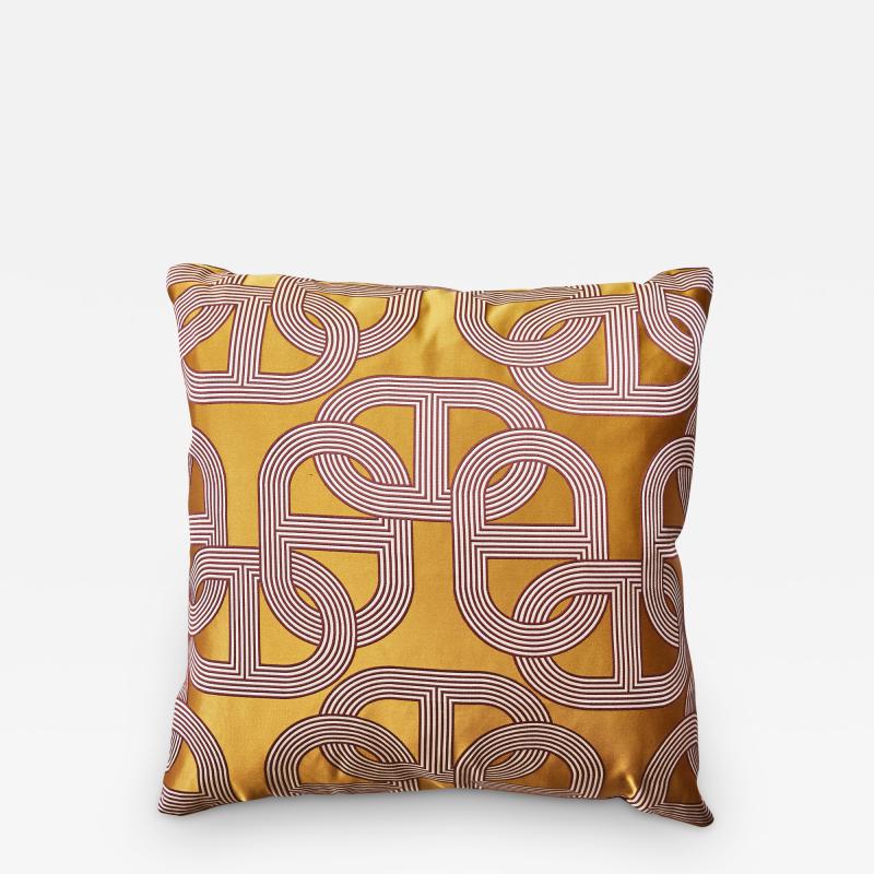  Galerie Reve Circuit 24 Pillow Made With Hermes Fabric