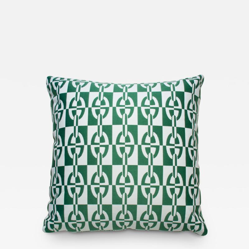  Galerie Reve Optique Chaine DAncre Green Pillows Made With Hermes Fabric