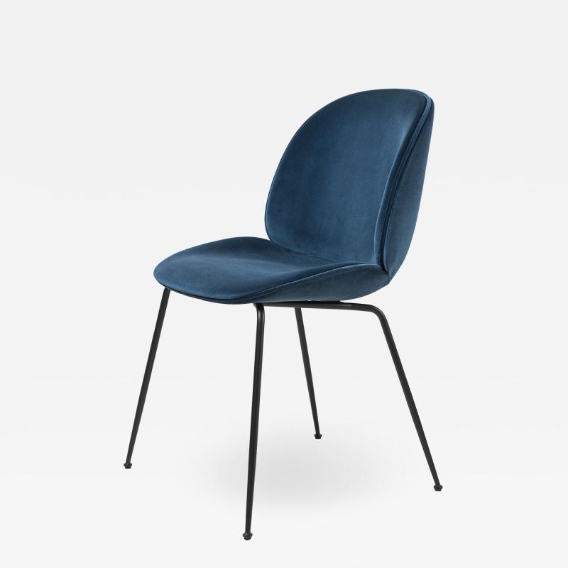  GamFratesi Design Studio GamFratesi Beetle Dining Chair in Blue with Conic Base