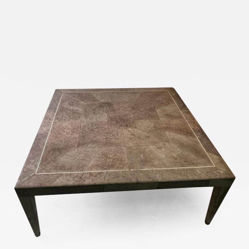  Garouste Bonetti STUNNING LAVENDER HUED FACETED SHAGREEN COFFEE TABLE