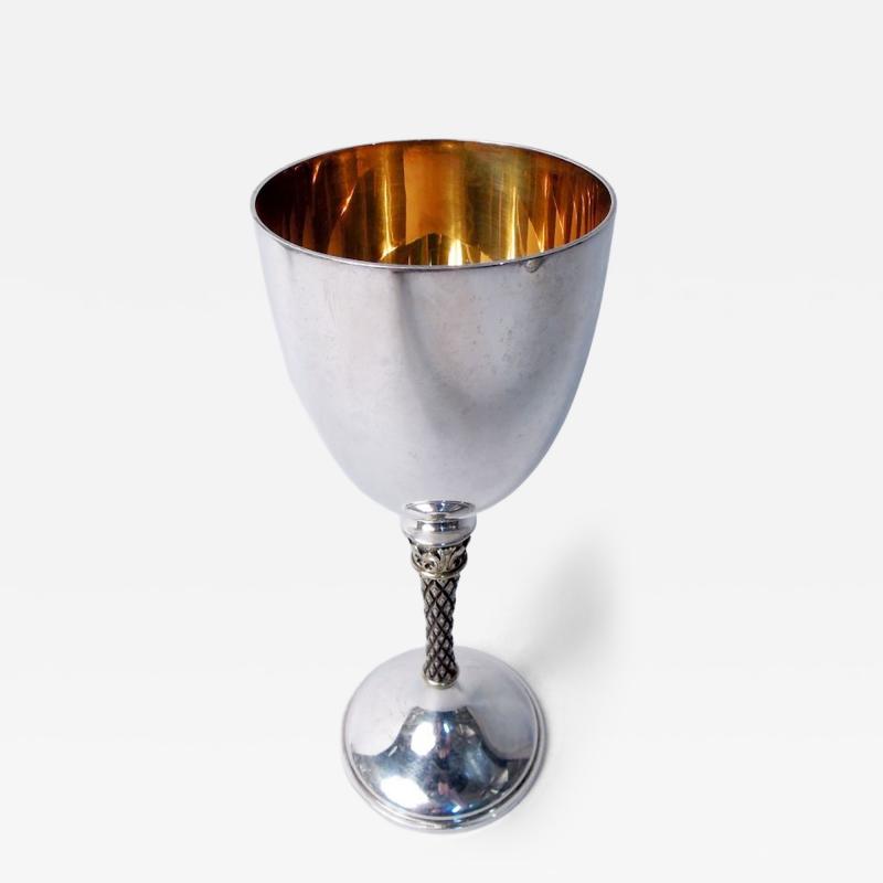  Garrard Co Garrard English Sterling Silver Goblet with Prince of Wales Feathers