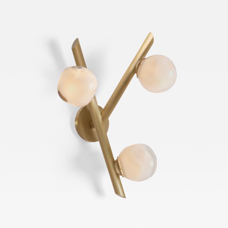  Gaspare Asaro Antares Wall Light Satin Brass Finish