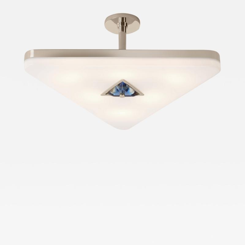  Gaspare Asaro Iris Triangle Ceiling Light Polished Nickel Finish