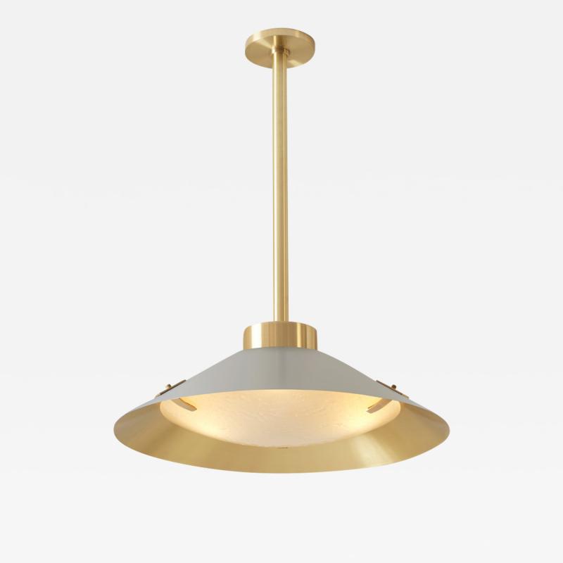  Gaspare Asaro Kono Pendant Satin Brass and Stone Grey