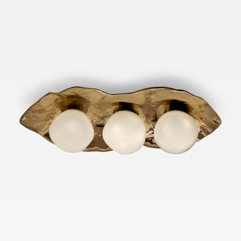  Gaspare Asaro Shell Ceiling Light Bronze Finish