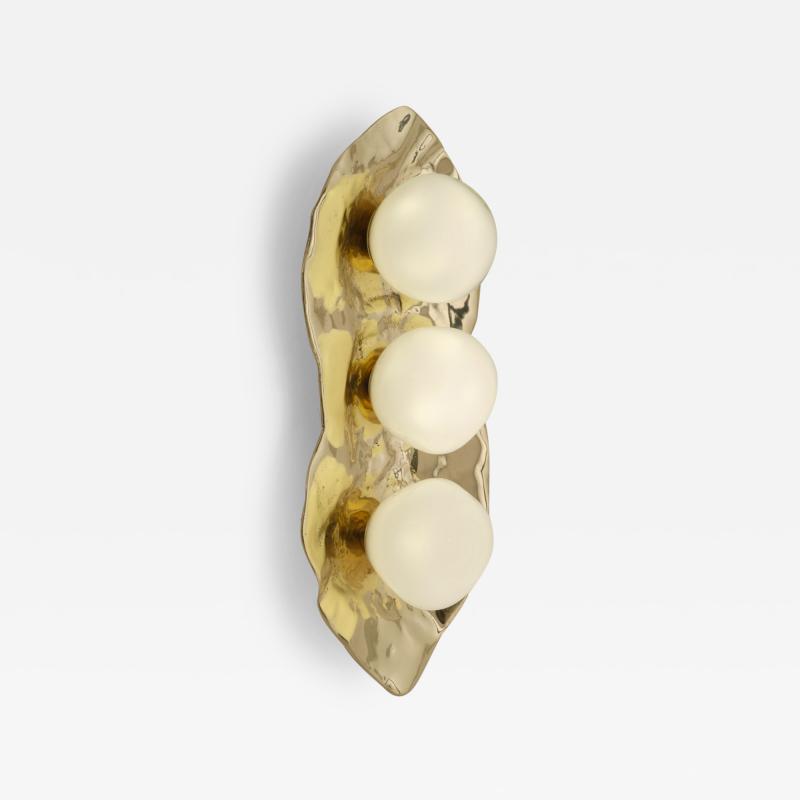  Gaspare Asaro Shell Wall Light Polished Brass Finish