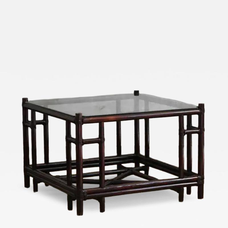  Gasparucci Italo Square Dark Wicker Coffee Table from the Attila Series by Gasparucci