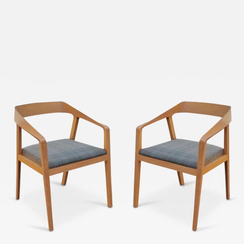  Geiger International Inc Full Twist Guest Chairs in Ash Wood by Mark Goetz for Herman Miller circa 2017