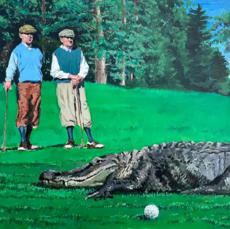  Geiler Gonzalez Cuban American Artist Geiler Gonzalez Painting on Canvas Game Over 