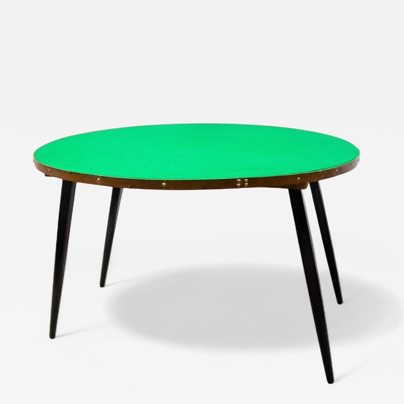  Gelli Ind stria de M veis Game Table in Wood Green Felt Gelli 1950s Lot 174