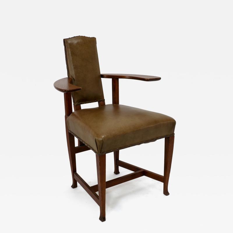  George Walton George Walton An Arts Crafts Glasgow School Oak Abingdon Armchair