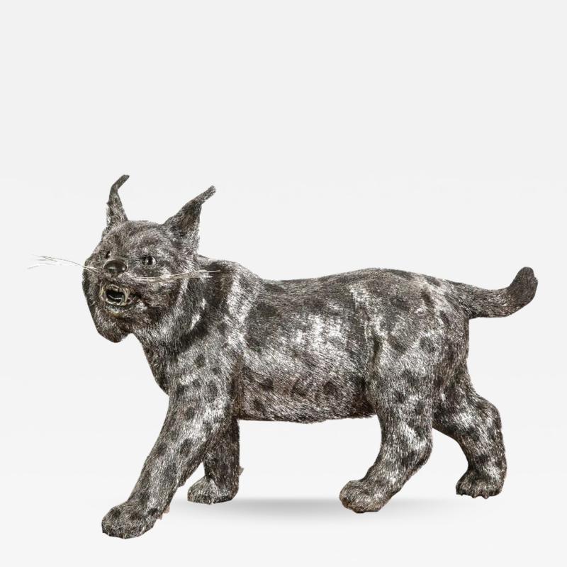  Gianmaria Buccellati Gianmaria Buccellati a Rare and Exceptional Italian Silver Bobcat