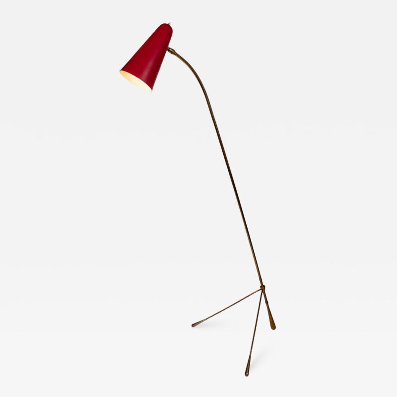  Gilardi Barzaghi Large 1950s Gilardi Barzaghi Adjustable Floor Lamp