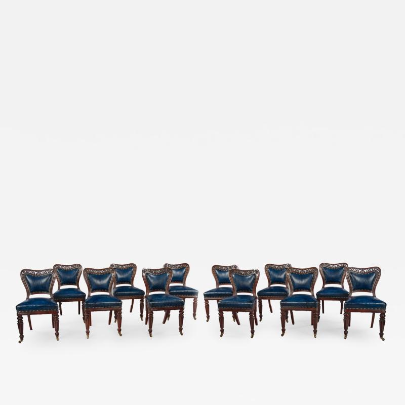 Gillows of Lancaster London A Fine Suite of 12 Mahogany Dining Chairs by Gillows c 1825