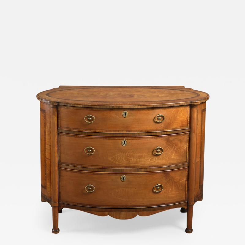  Gillows of Lancaster London A George III Satinwood Commode of Unusual Oval Form Attributed To Gillows