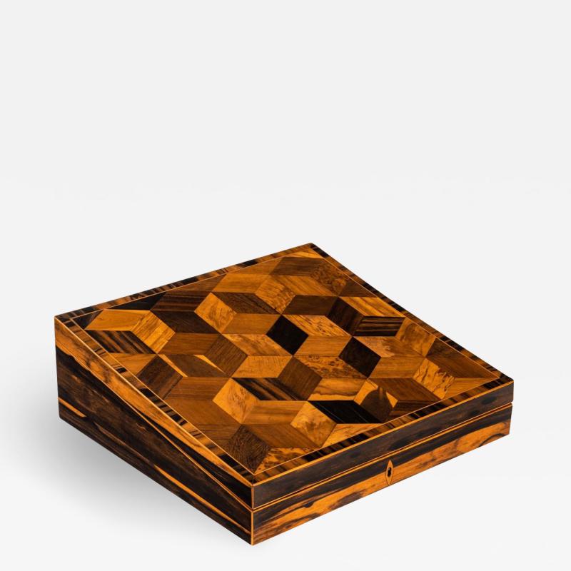  Gillows of Lancaster London A George IV calamander and specimen parquetry writing slope