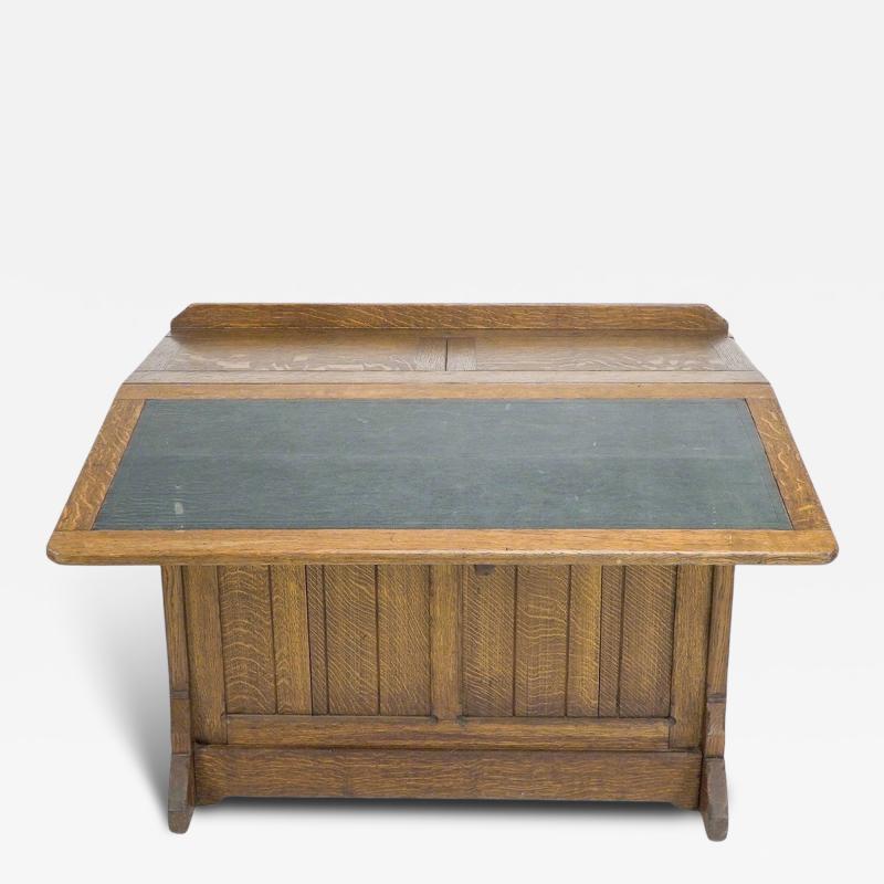  Gillows of Lancaster London Gillows of Lancaster attributed Gothic Revival Oak Architects Desk