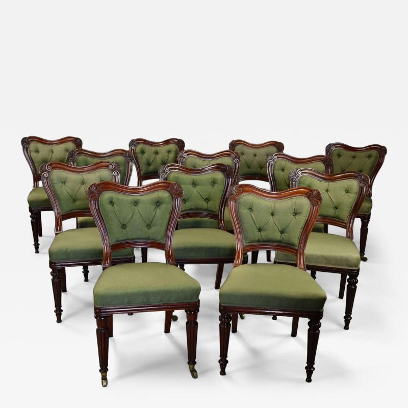  Gillows of Lancaster London Set of twelve William IVth dining chairs attributed to Gillows