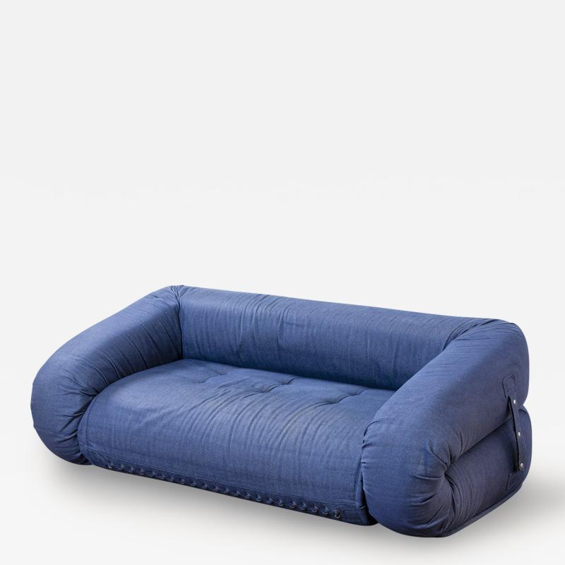  Giovannetti Alessandro Becchi Sofa Anfibio for Giovannetti Upholstered in Denim