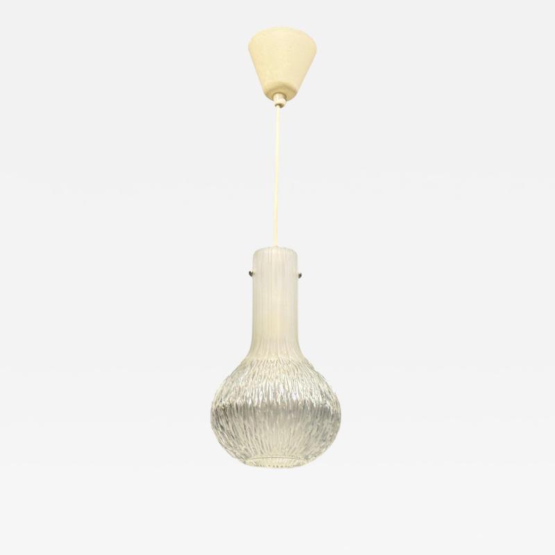  Glash tte Limburg Limburg Glash tte Small Pendant Light Textured Glass Plastic Germany 1970s