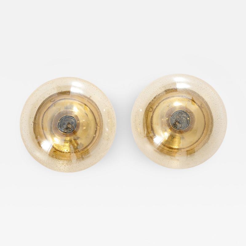  Glash tte Limburg Pair of 1970s Dome Sconces Flush mounts by Limburg 