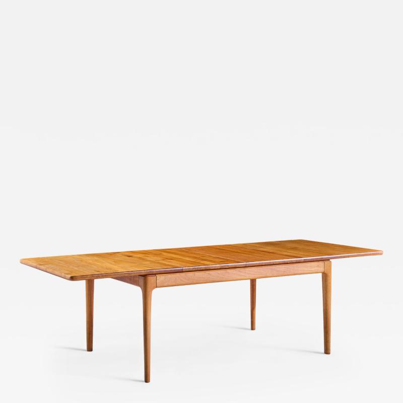 Glostrup Mobelfabrik Glostrup M belfabrik Mid Century Danish Teak Hidden Leaf Dining Table 2 Leaves