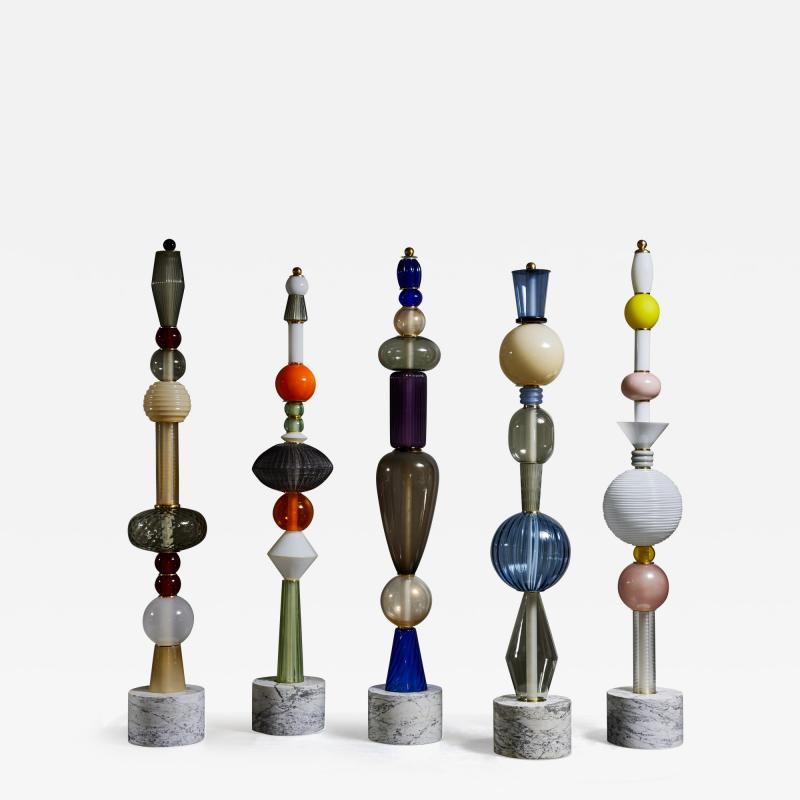  Glustin Luminaires Unique Glass Totem Floor Lamps by Glustin Luminaires