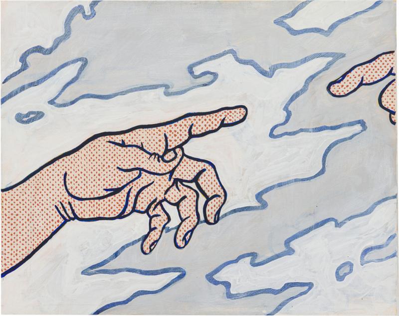  God And Adam Hands Painting 1
