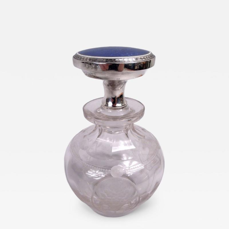  Gorham Manufacturing Co Antique Gorham Edwardian Regency Enamel Crystal Perfume Bottle