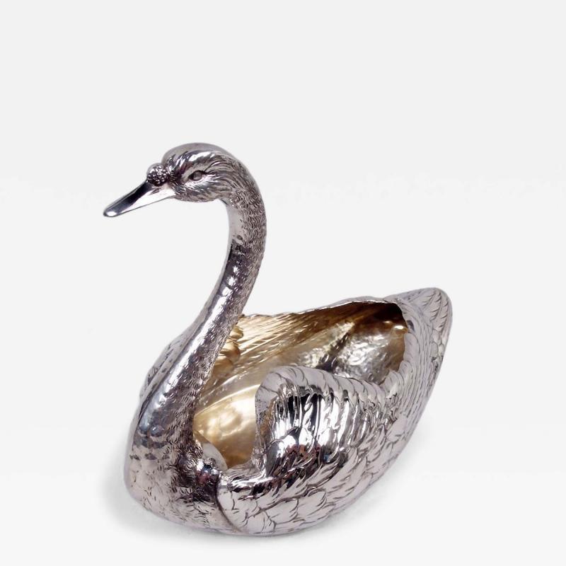  Gorham Manufacturing Co Antique Gorham Edwardian Sterling Silver Swan Bird Bowl