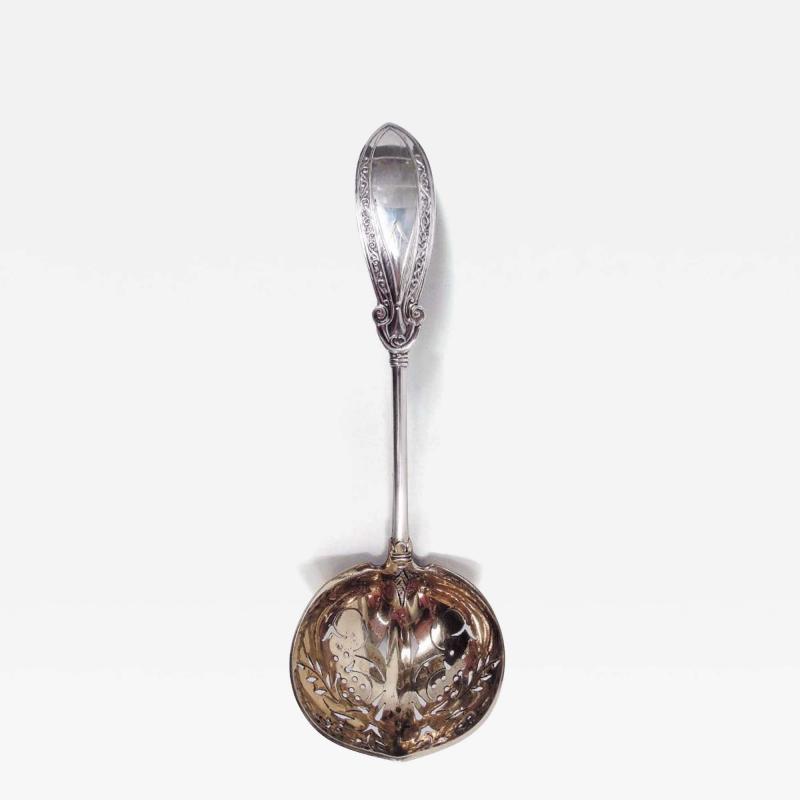  Gorham Manufacturing Co Antique Gorham Persian Aesthetic Sterling Silver Pierced Ladle