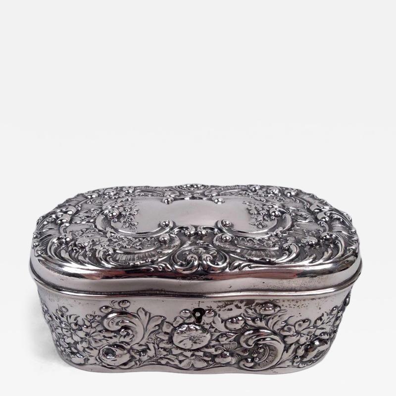 Gorham Manufacturing Co Antique Gorham Victorian Classical Sterling Silver Trinket Box