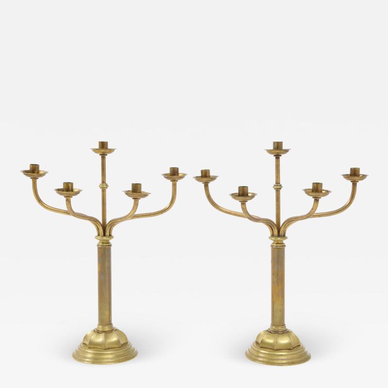  Gorham Manufacturing Co Gorham Solid Brass Antique Candlesticks