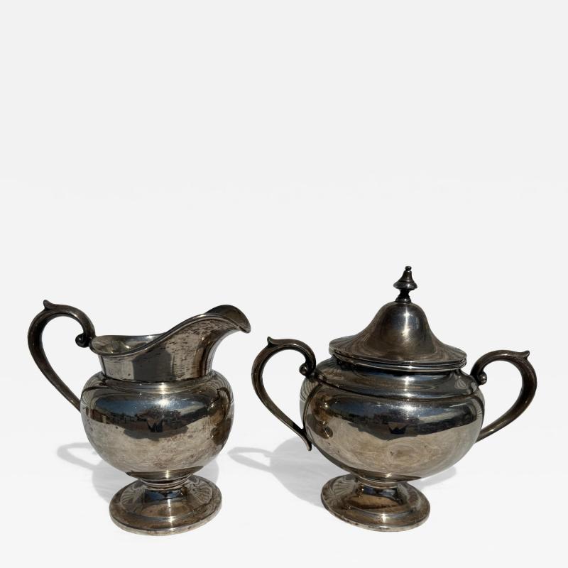  Gorham Manufacturing Co Gorham Sterling Silver Creamer and Sugar Bowl