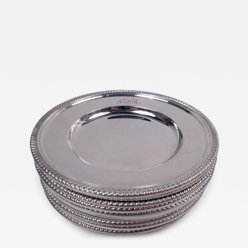  Gorham Manufacturing Co Set of 12 Gorham Kensington Sterling Silver Bread Butter Plates