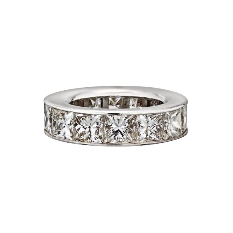  Graff GRAFF PLATINUM 14 30 CARATS PRINCESS CUT DIAMOND ETERNITY BAND