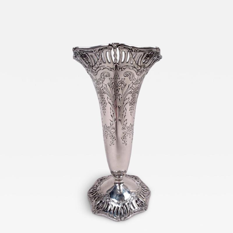  Graff Graff Washbourne Dunn Edwardian Regency Sterling Silver Vase