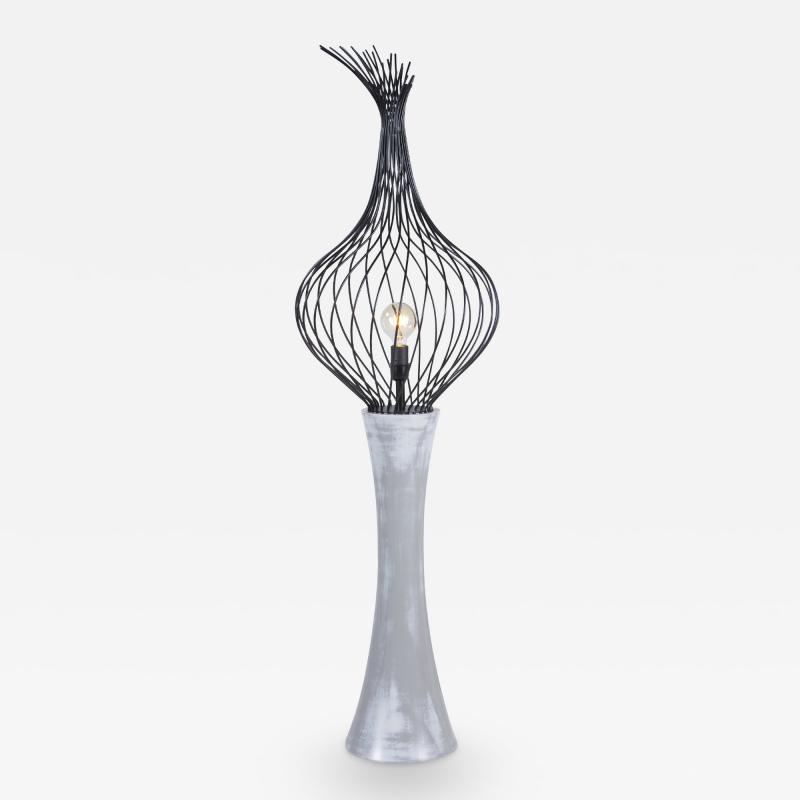  Greenapple Art Deco Monforte Floor Lamp Grey Black Handmade in Portugal by Greenapple