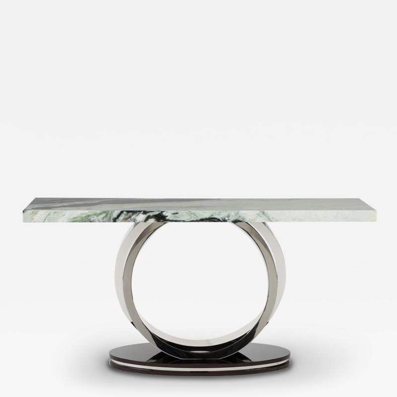  Greenapple Art Deco Turim Console Table Stainless Steel Marble Handmade Portugal Greenapple