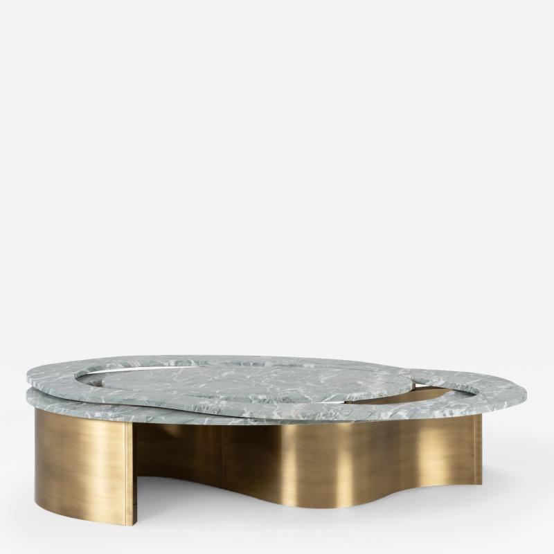  Greenapple Benagil Marble Coffee Table Verde Antigua Marble Handmade by Greenapple