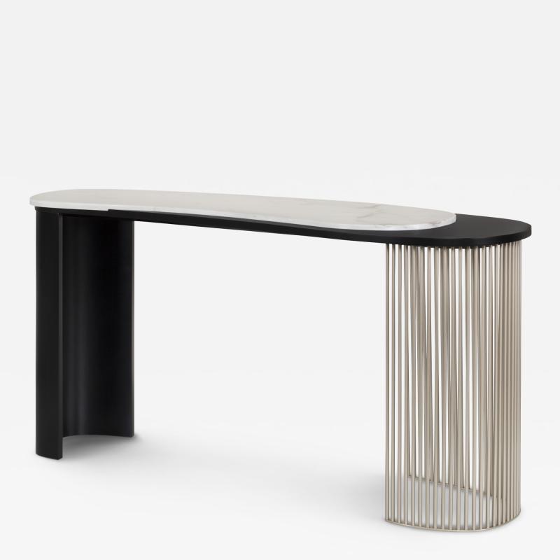  Greenapple Modern Castelo Console Table Carrara Marble Handmade in Portugal by Greenapple