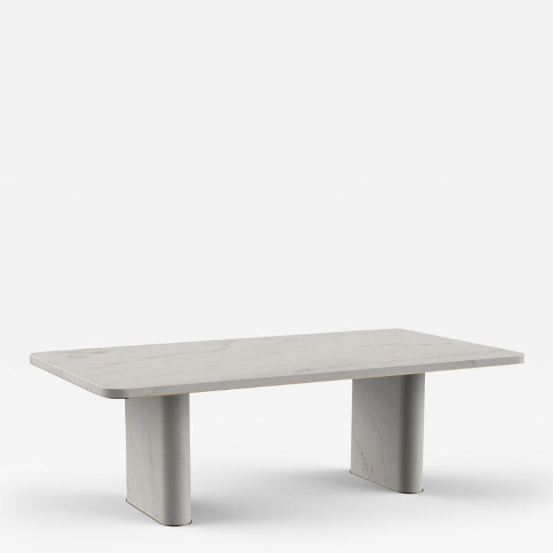  Greenapple Modern Fall Dining Table Calacatta Marble Handmade in Portugal by Greenapple