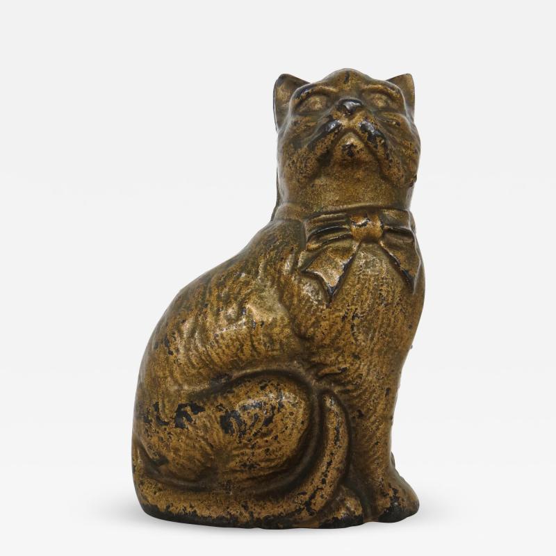  Grey Iron Casting Company Seated Cat With A Bow Still Bank American Circa 1922