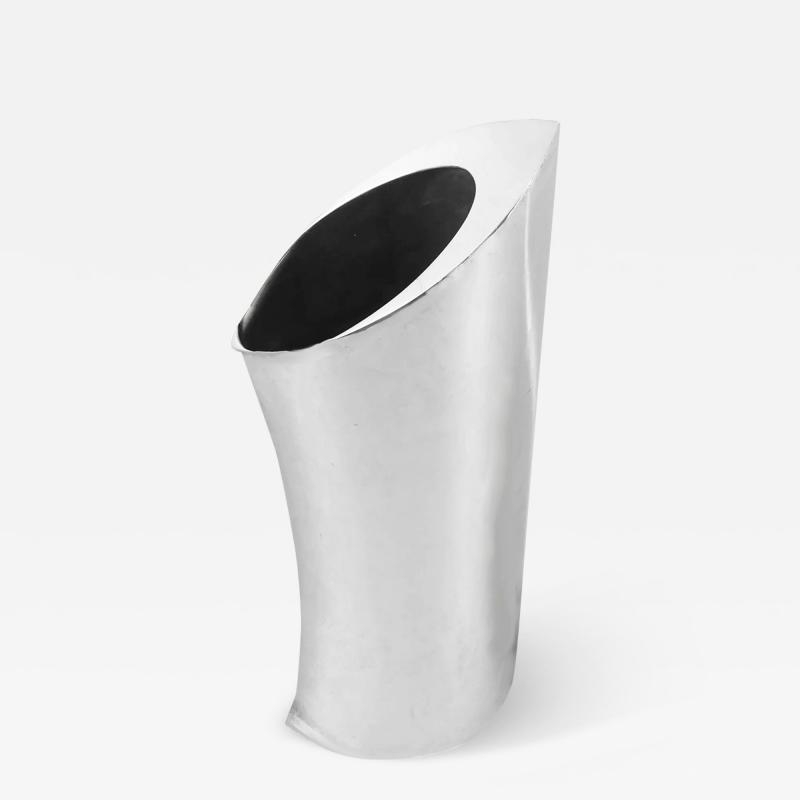  Gucci Large Sterling Modernist Vase By Gucci