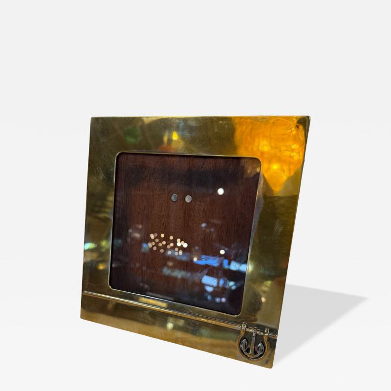  Gucci Vintage Gucci Brass Picture Frame with Equestrian Emblem