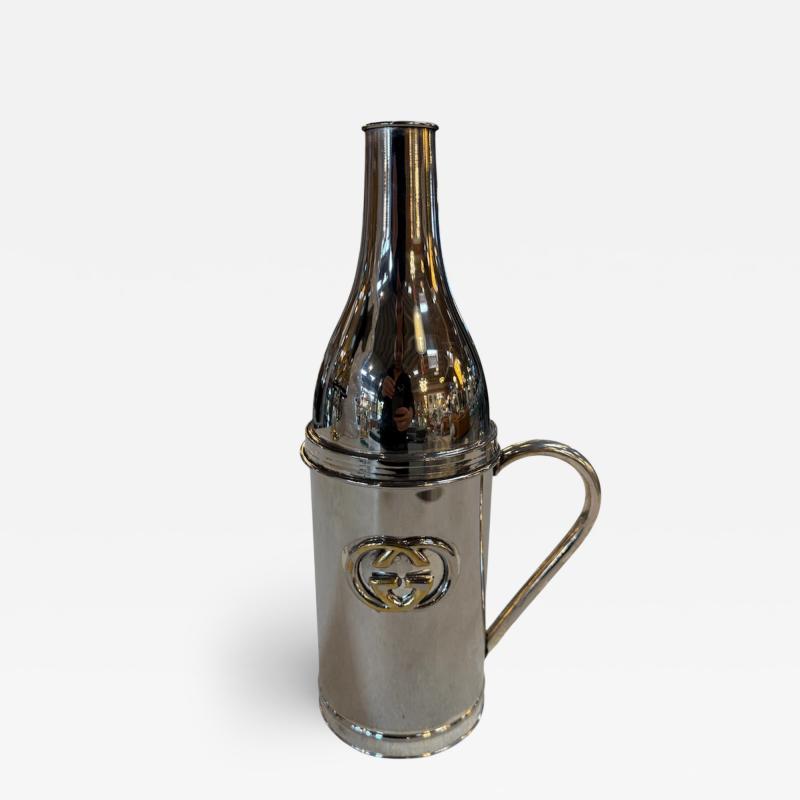  Gucci Vintage Gucci Silver Plated Wine Bottle Holder